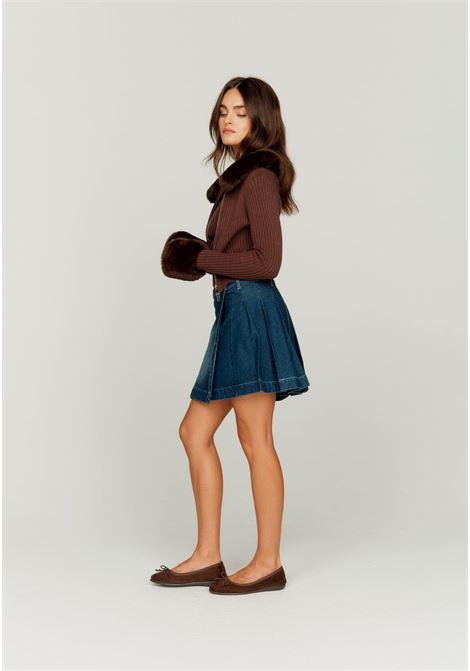 maglia chocolate peggy donna marrone in viscosa HOUSE OF SUNNY | VOL2459CHOCOLATE